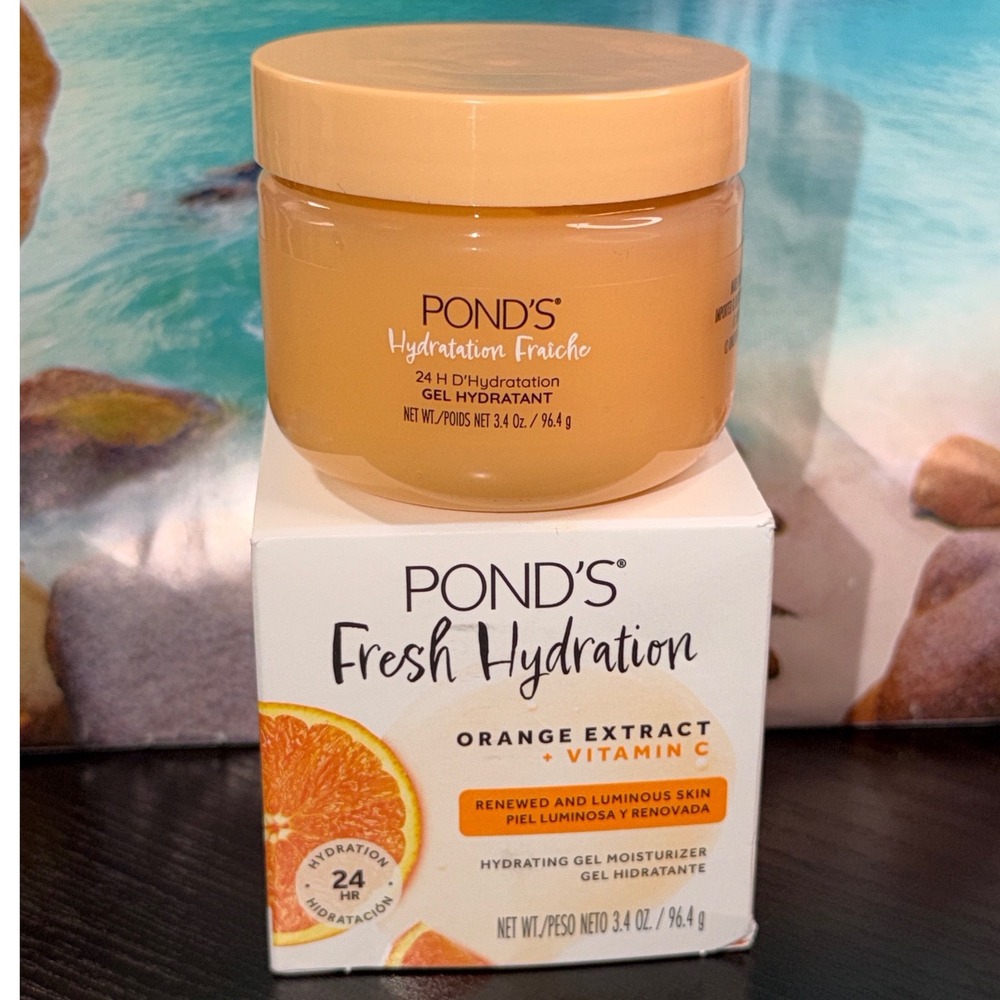 Pond's Fresh Hydration Gel Moisturizer Orange Extract Vitamin C 3.4oz 96.4g